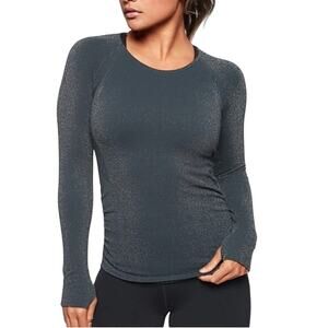 Athleta Shine Speedlight Activewear Top Women's Size Medium Charcoal Gray NWT